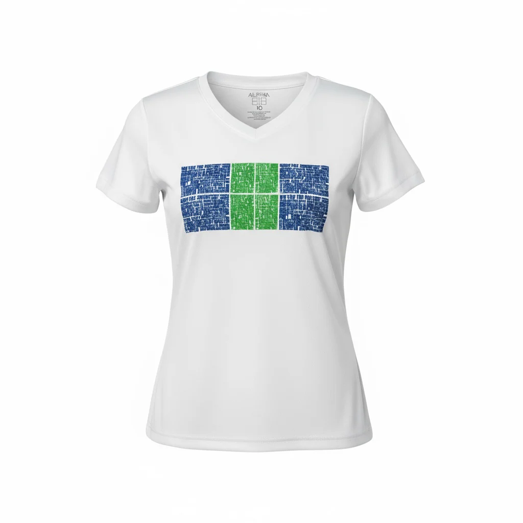 Alpha Women’s Dri-Fit V-neck Court Shirt - Image 3