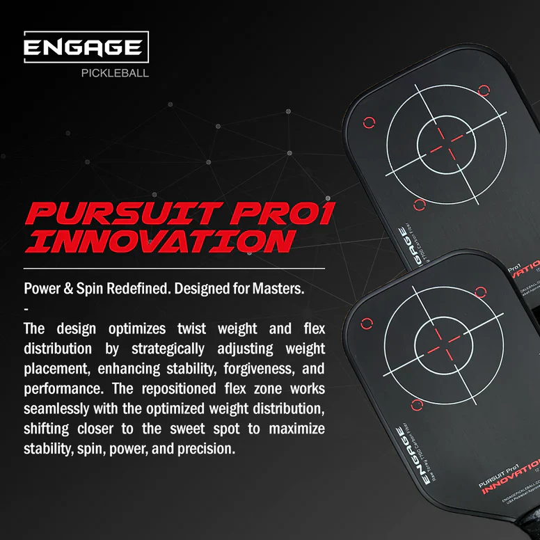 Engage Pursuit Pro1 Innovation 12.7mm Pickleball Paddle - Image 7