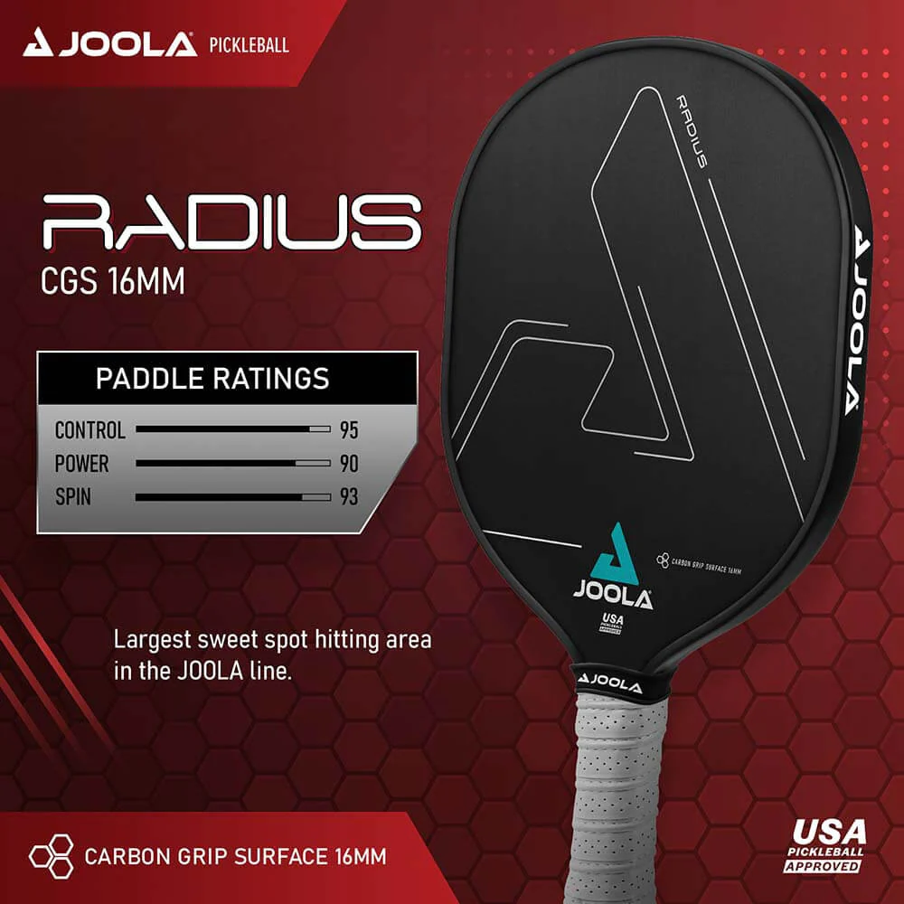 JOOLA Radius CGS 16mm Graphite Pickleball Paddle - Image 5