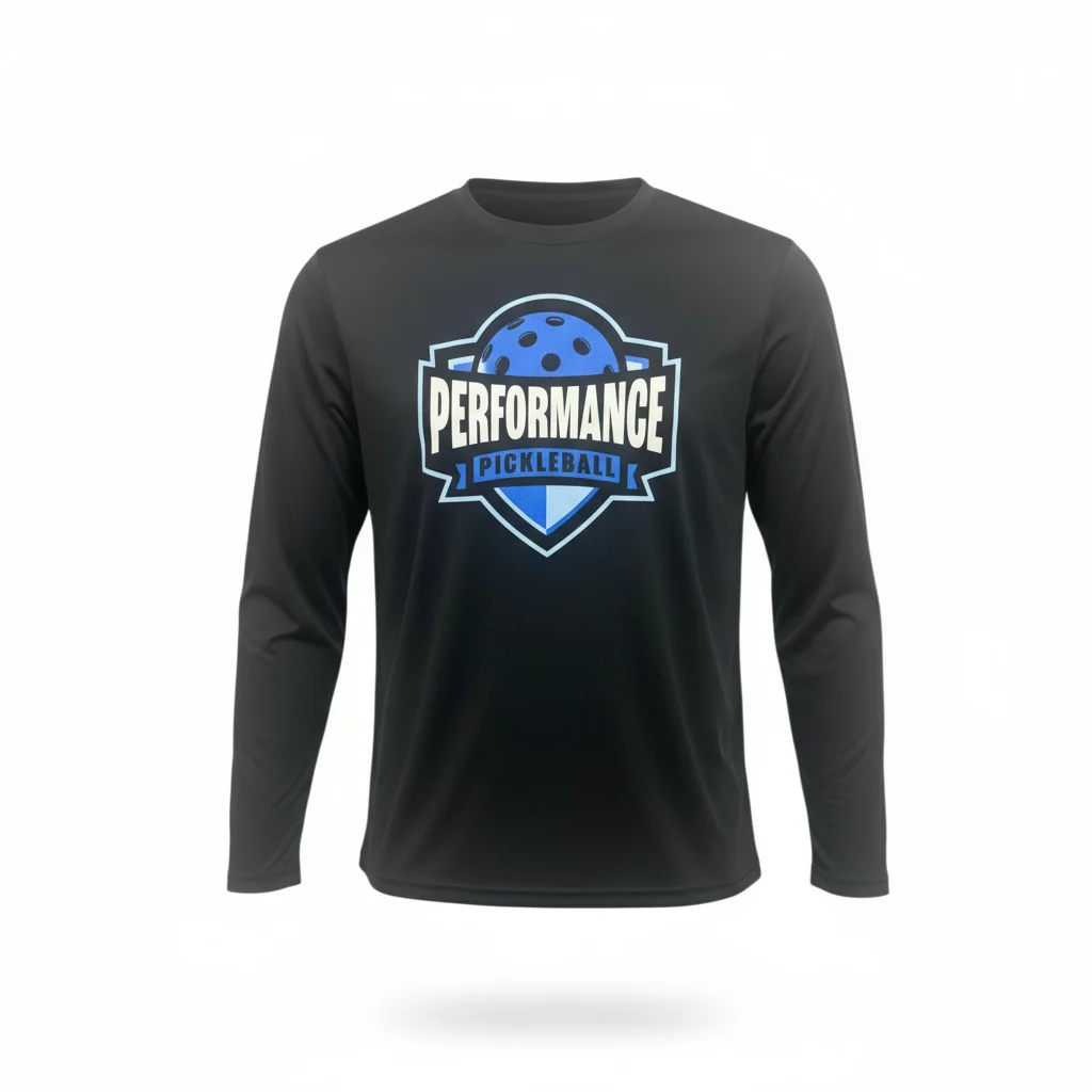 Performance Long Sleeve Shirt: Winter Blue Logo - Image 4