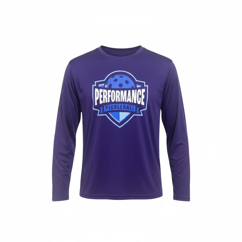 Performance Long Sleeve Shirt: Winter Blue Logo - Image 5