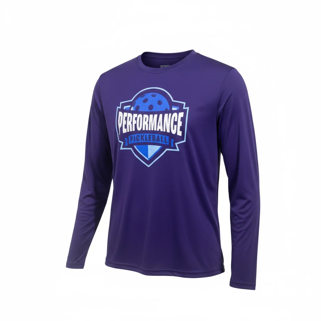 Performance Long Sleeve Shirt: Winter Blue Logo - Image 6