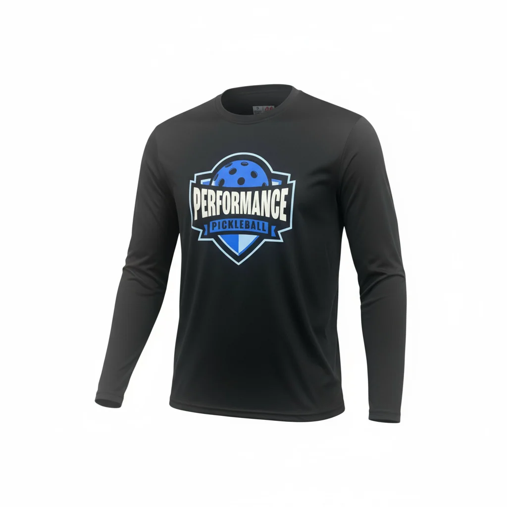 Performance Long Sleeve Shirt: Winter Blue Logo - Image 7