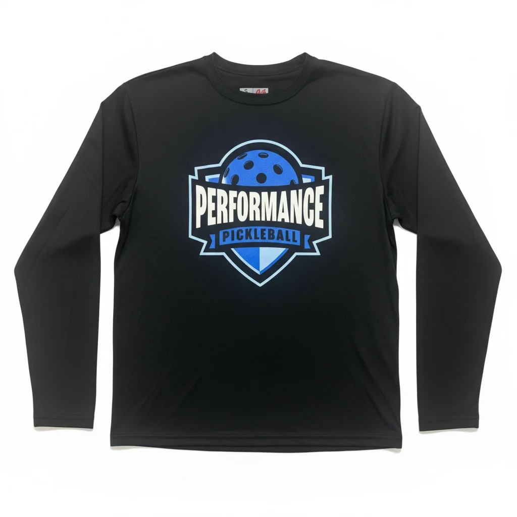 Performance Long Sleeve Shirt: Winter Blue Logo - Image 8