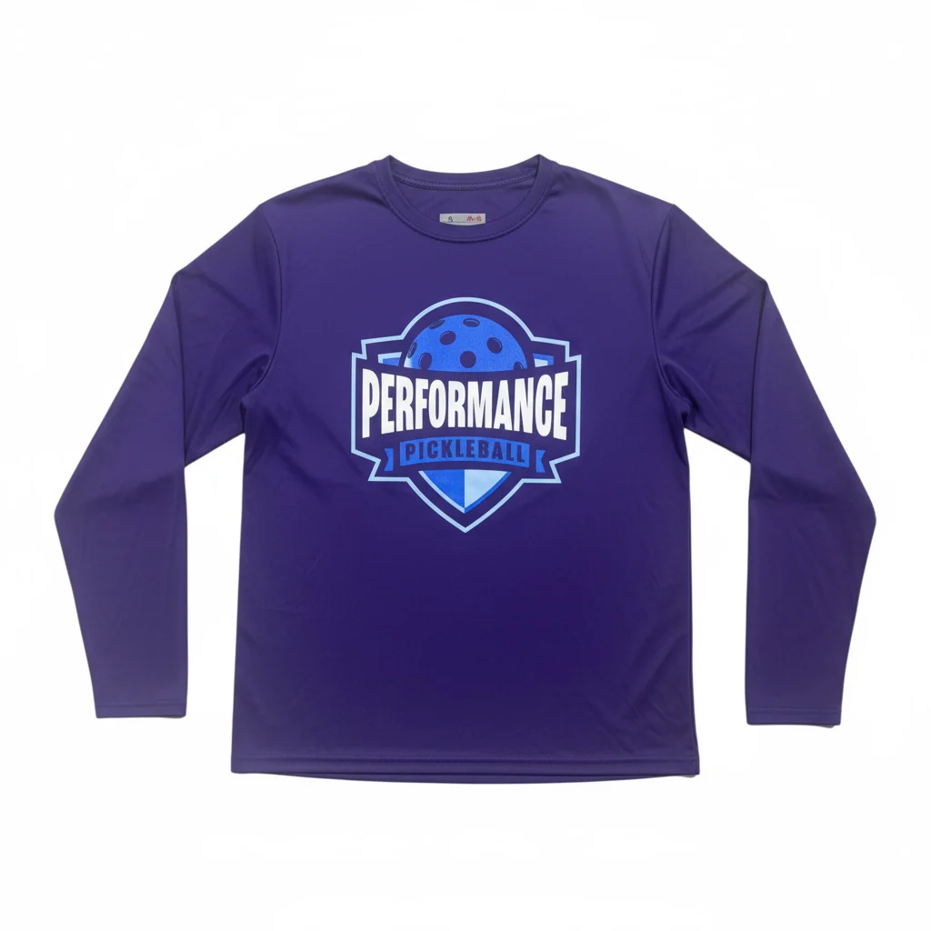 Performance Long Sleeve Shirt: Winter Blue Logo - Image 9