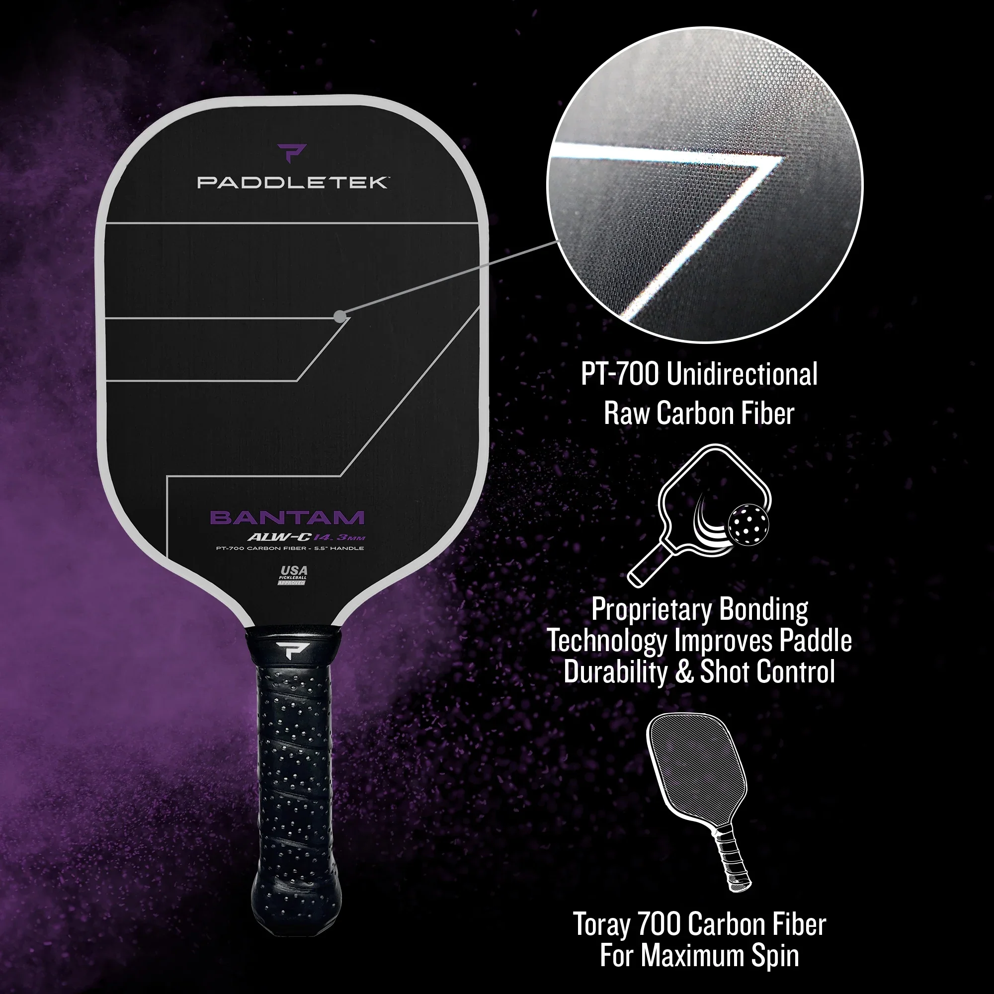 Paddletek Bantam ALW-C 12.7 Pickleball Paddle - Image 6