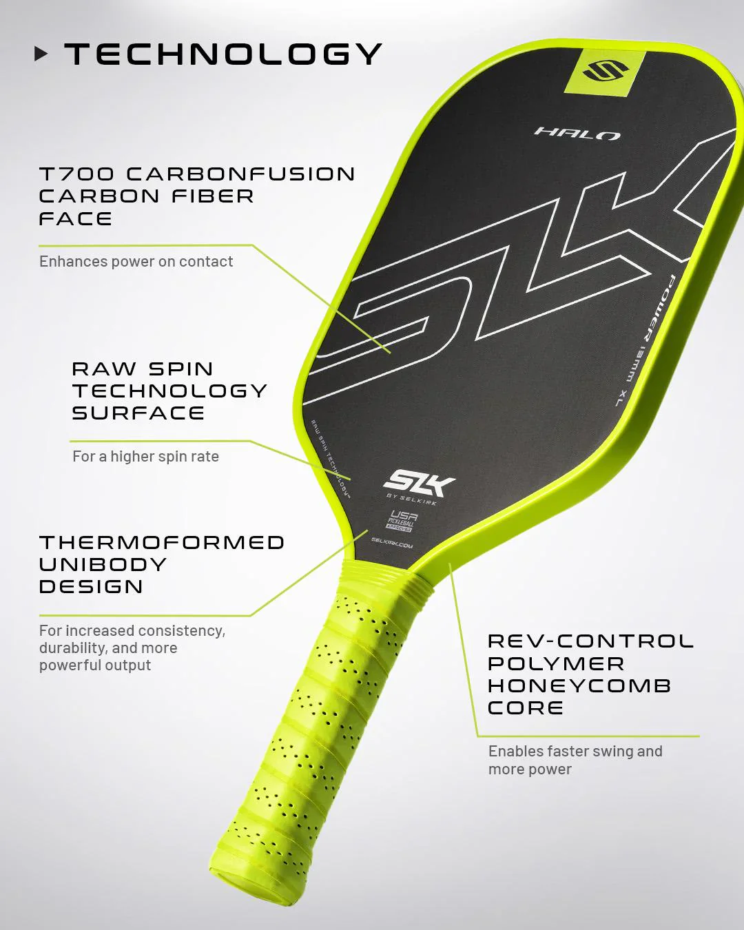 Selkirk SLK Halo Power Max Pickleball Paddle - Image 5
