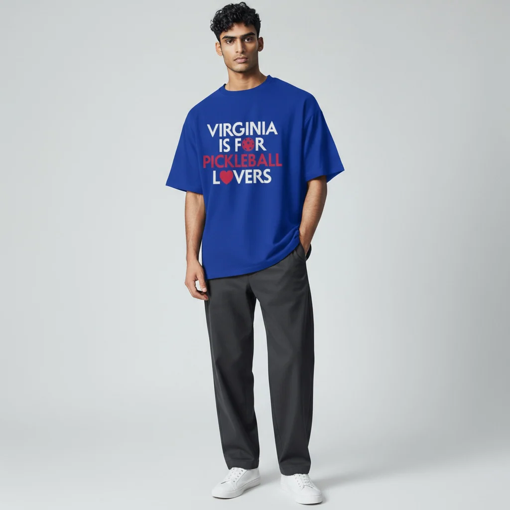 Virginia Is For Pickleball Lovers Cotton T-Shirt - Image 3