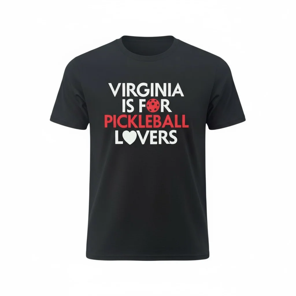 Virginia Is For Pickleball Lovers Cotton T-Shirt - Image 4