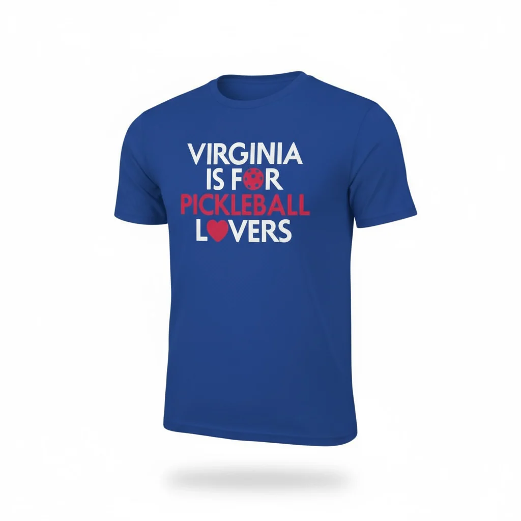 Virginia Is For Pickleball Lovers Cotton T-Shirt - Image 5