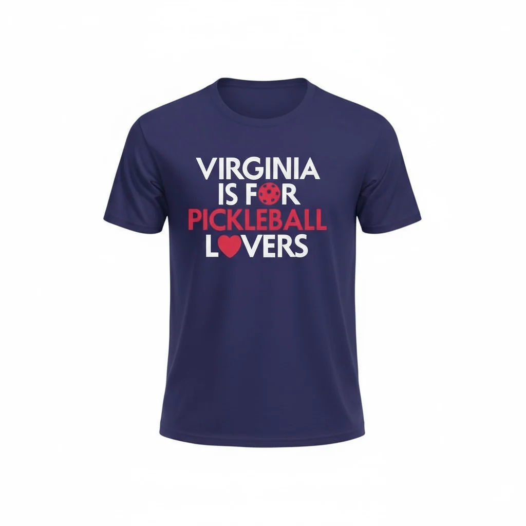Virginia Is For Pickleball Lovers Cotton T-Shirt - Image 6