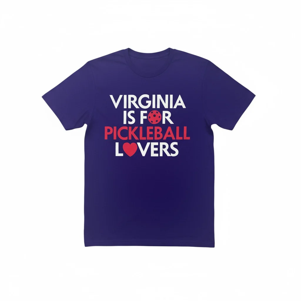 Virginia Is For Pickleball Lovers Cotton T-Shirt - Image 8