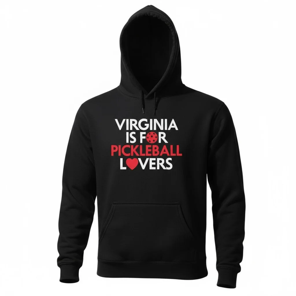 Virginia Is For Pickleball Lovers Heavy Weight Hoodie - Image 4