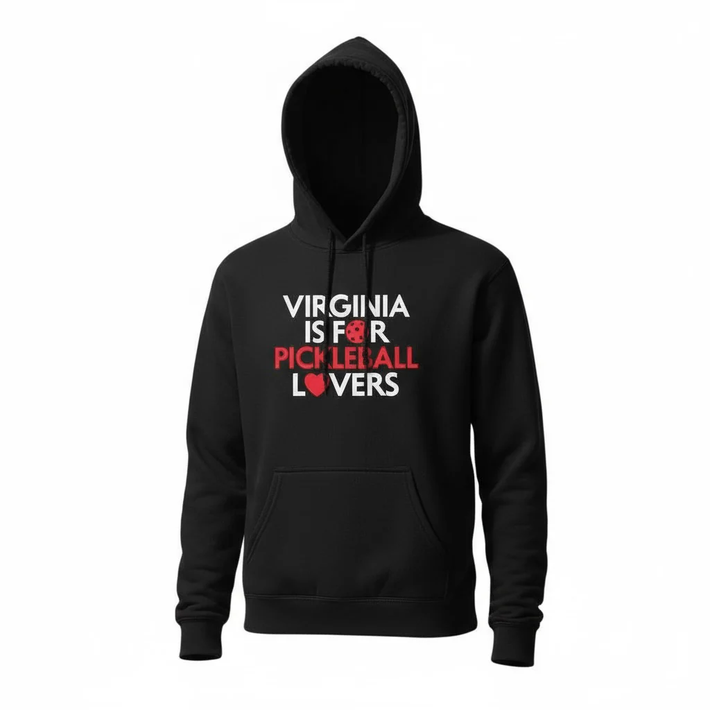 Virginia Is For Pickleball Lovers Heavy Weight Hoodie - Image 6
