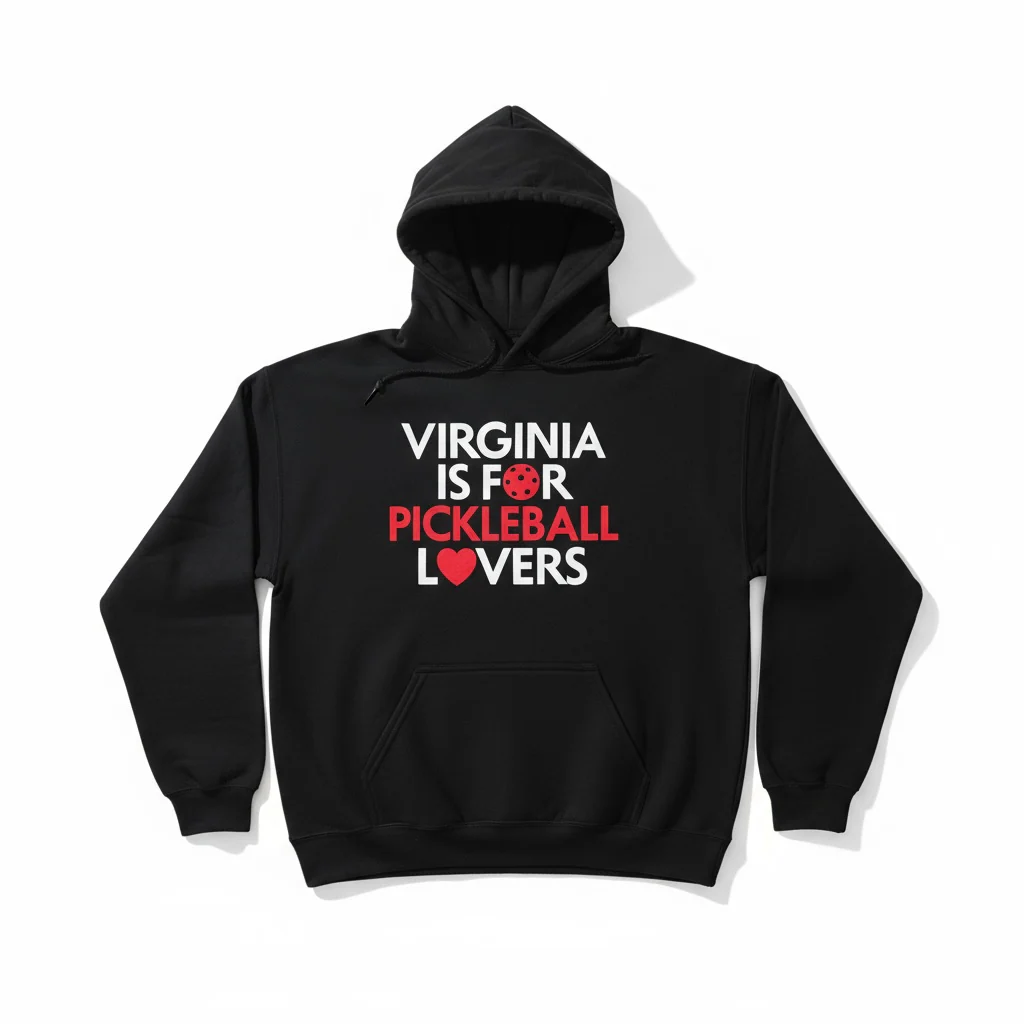 Virginia Is For Pickleball Lovers Heavy Weight Hoodie - Image 7