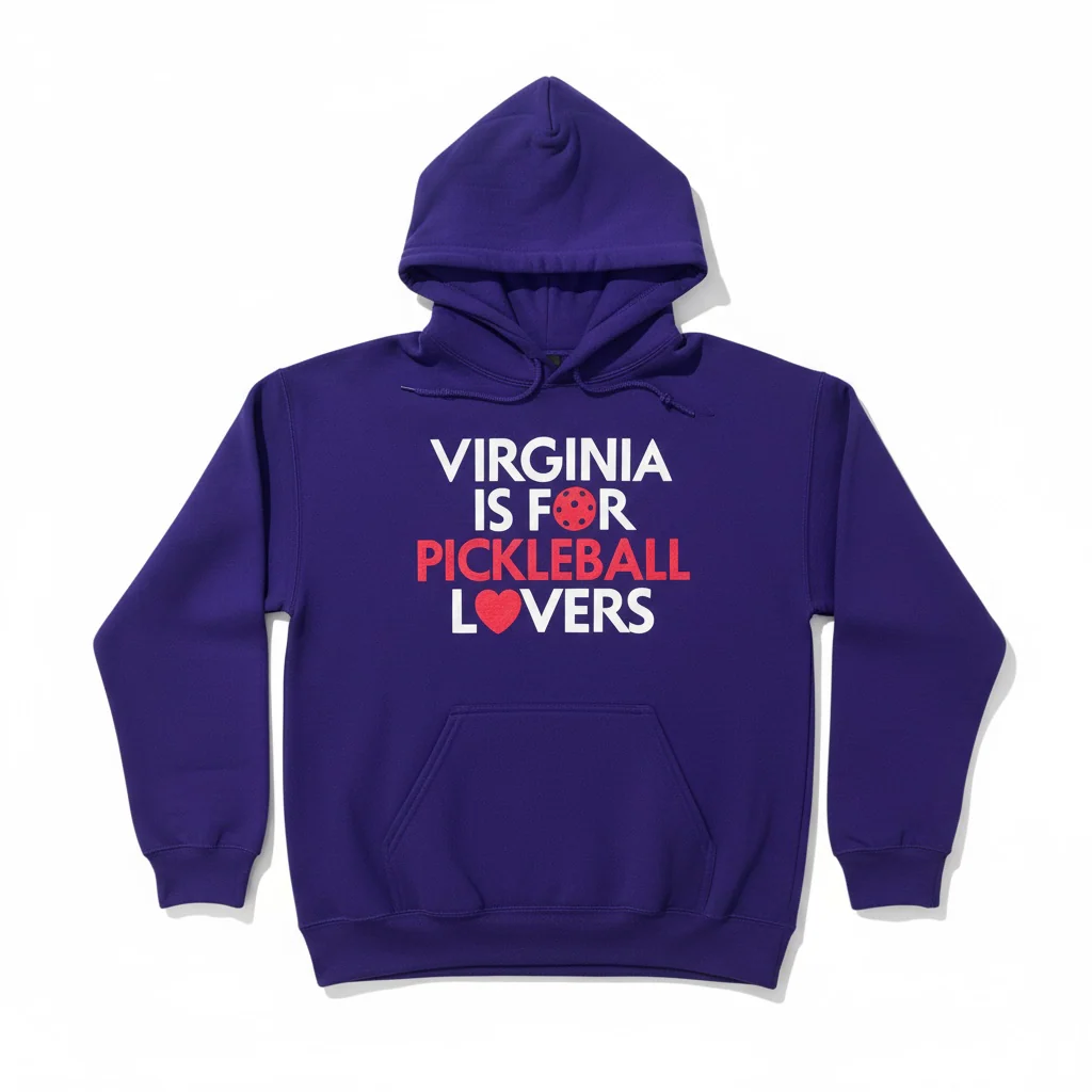 Virginia Is For Pickleball Lovers Heavy Weight Hoodie - Image 8